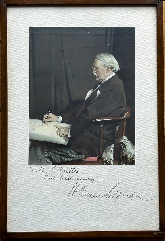 Original Harry Gordon Selfridge signed dedicated photo in frame