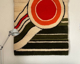 Vintage Berit Woelfer wallhanging in wool circa late 1960's called, "Aniara" for Kasthall Atelje