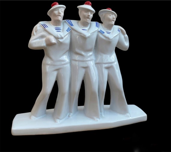 French Matelots Singing sailors Dax Art Deco group Eduoard Cazeaux