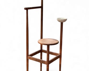 Vintage Danish gentleman’s valet with marble bowl