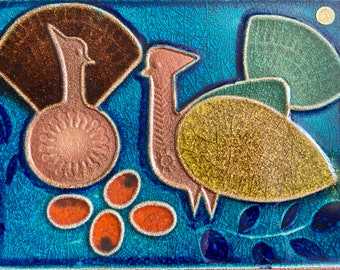 Mid century Danish SØHOLM wall plaque by Josef Simon in Bornholm circa 1970