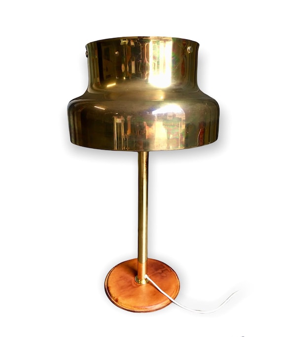 Vintage Swedish Atelje Lyktan Bumling table lamp in gold brass finish by Anders Pehrson