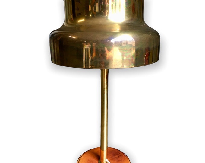 Featured listing image: Vintage Swedish Atelje Lyktan Bumling table lamp in gold brass finish by Anders Pehrson