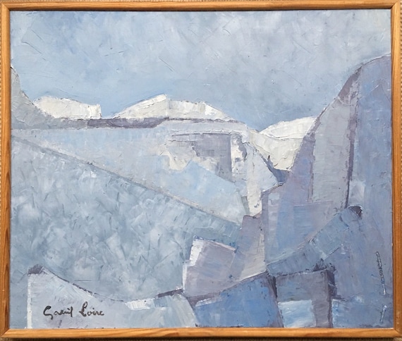 Gabriel Loire (1904-1996) French oil on canvas icy landscape 'Eternite' exhibited Galleri Briggen 1976 signed and framed