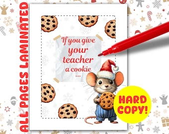 HARD COPY-If you give your teacher a cookie-Handmade Teacher Appreciation Booklet with Surprise Gifts-Thank you teacher,Christmas Gift