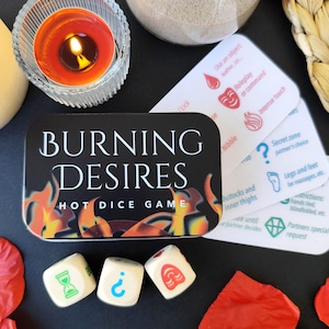 Custom Date Night Dice Set - Gift for Couples, Anniversary Gifts, Valentines Gift, Fun & Spicy Game, Gifts for Husband,Personalized Box Dice