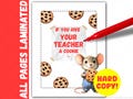 HARD COPY-If you give your teacher a cookie-Handmade Teacher Appreciation Booklet with Surprise Gifts-Thank you teacher,End school year Gift