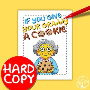 HARD COPY-If you give your Granny a Cookie-Personalized Granny Gift,Best Granny gifts,Granny Booklet gift,Birthday Granny ,Christmas Granny