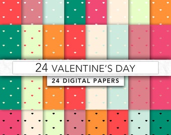 Valentine digital Paper,heart digital paper,valentine background,heart pattern,valentine day,instant download - SV002