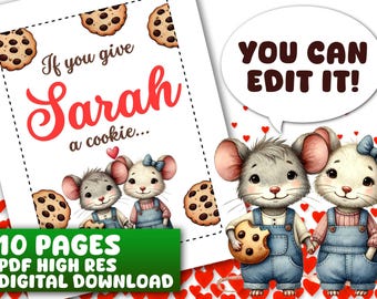 If you give a teacher a cookie-Husband and Wife Appreciation Gift,Valentine gift,Valentines day gift,gift for her, gift for him-DIGITAL FILE