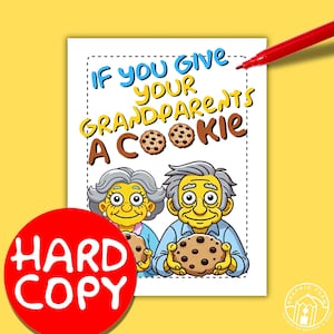 HARD COPY-If you give your grandparents a Cookie-Personalized Granny Gift,Best Granny gifts,Granny Booklet gift,Birthday Granny ,Christmas