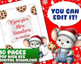 If you give yr teacher a cookie-Teacher Appreciation Gift,Christmas Teacher Gifts,Thank you teacher,Teacher gift idea-DIGITAL FILE