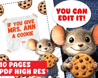 If you give yr teacher a cookie-Teacher Appreciation Gift,End of school year Teacher Gifts,Thank you teacher,Teacher gift idea-DIGITAL FILE