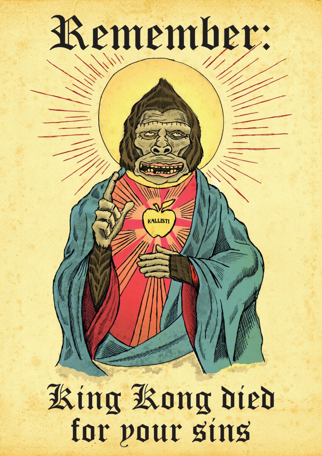 REMEMBER KING KONG Litho Print - Etsy