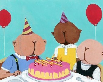 Tarjeta de cumpleaños: FIESTA