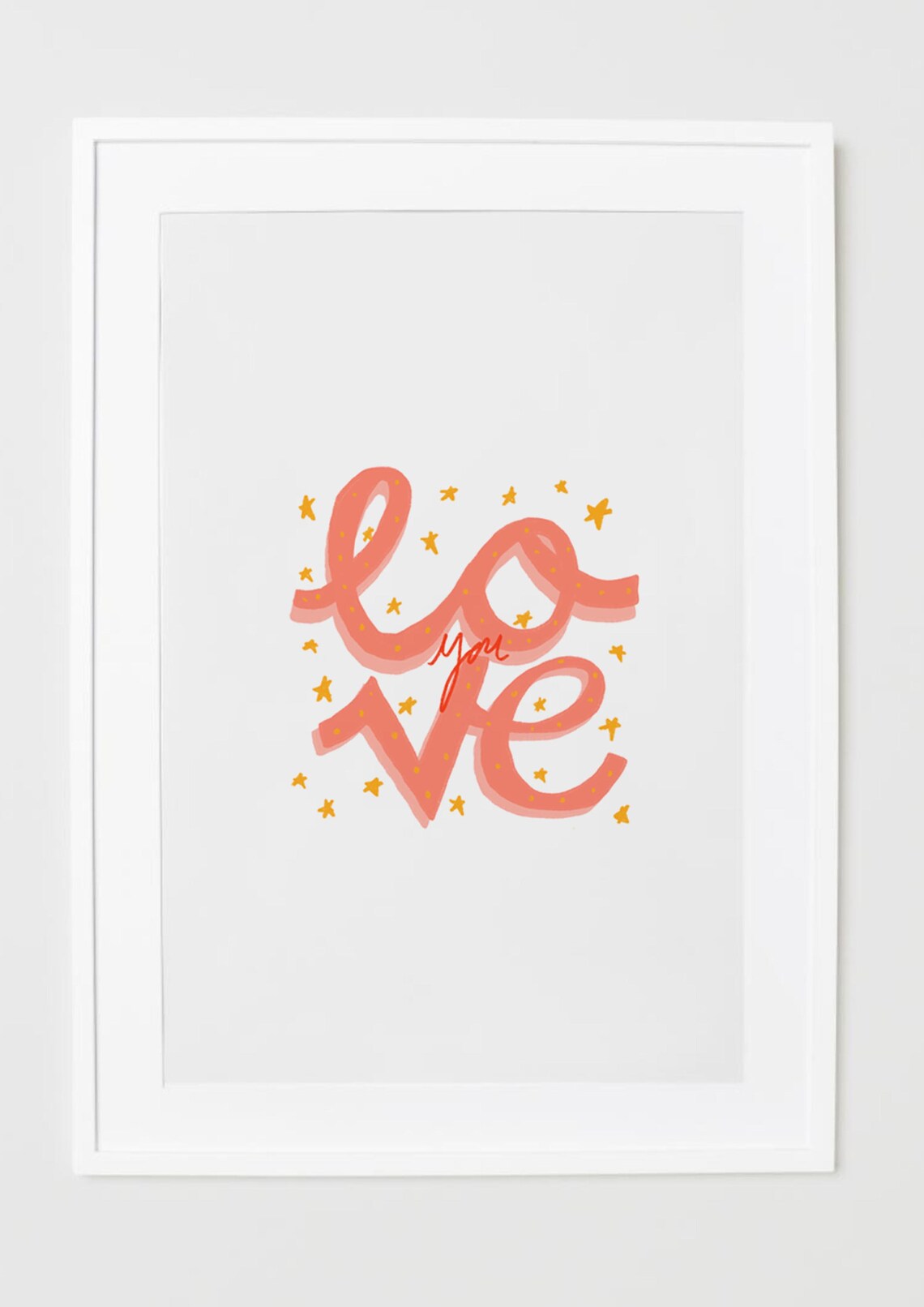 Love you print Wall Art Wall Print Decoración del hogar Etsy