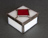 Beautiful little glass box made using the Tiffany copper foil technique.