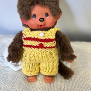 Peluche Kiki Monchhichi Collection - Chemise à Carreaux, Neuve
