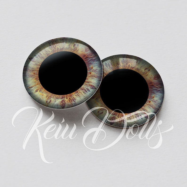 Blythe HD Realistic Shine Eyechips High Definition /& Perfect Fit Glass Eye Chips by KeiuDolls F-07
