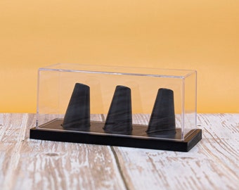 Triple Championship Ring Plastic Display Case