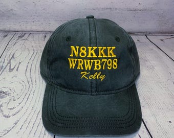 Ham Radio callsign Hat   Amateur Radio callsign     Ham Radio personalized gift