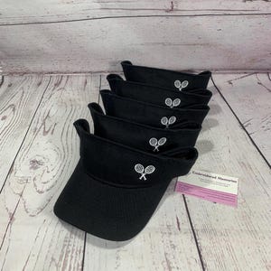 VISERA con diseño bordado de dragón, ancla, melocotón, cereza, mariposa, libélula, palmera, huellas de patas, cactus, raqueta de tenis, velero imagen 10