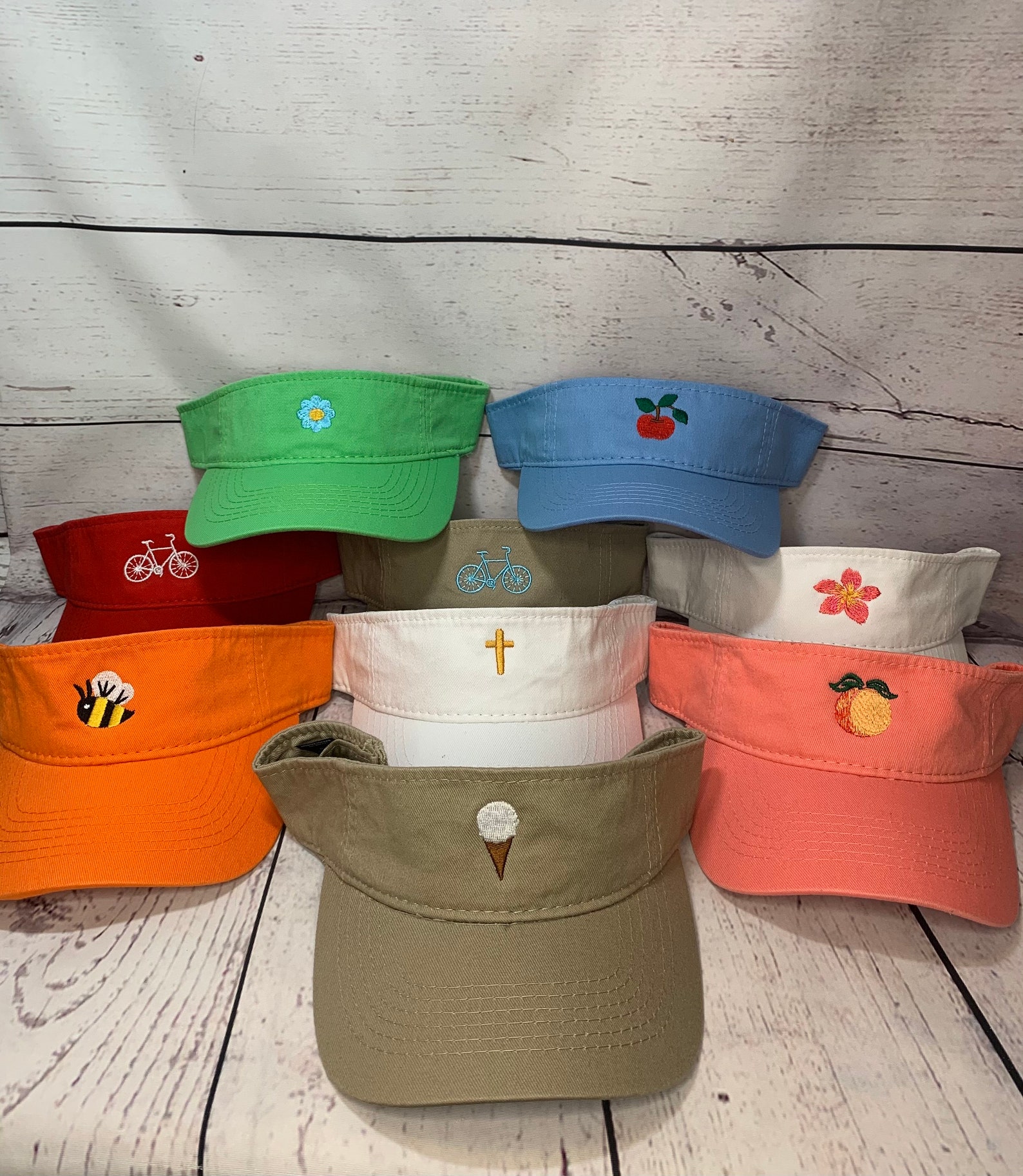 VISOR With Embroidered Mini Design Custom Visor Mens Visor Etsy