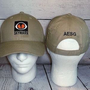 Skywarn Storm Spotter embroidered Hat  / Amateur Radio Field Day Embroidered Ham Hat / NOAA Weather Cap