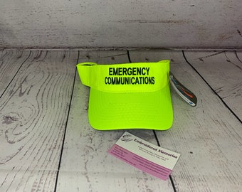 Emergency COMMUNICATIONS Visor  Amateur Radio Hats  High Visibility Hats