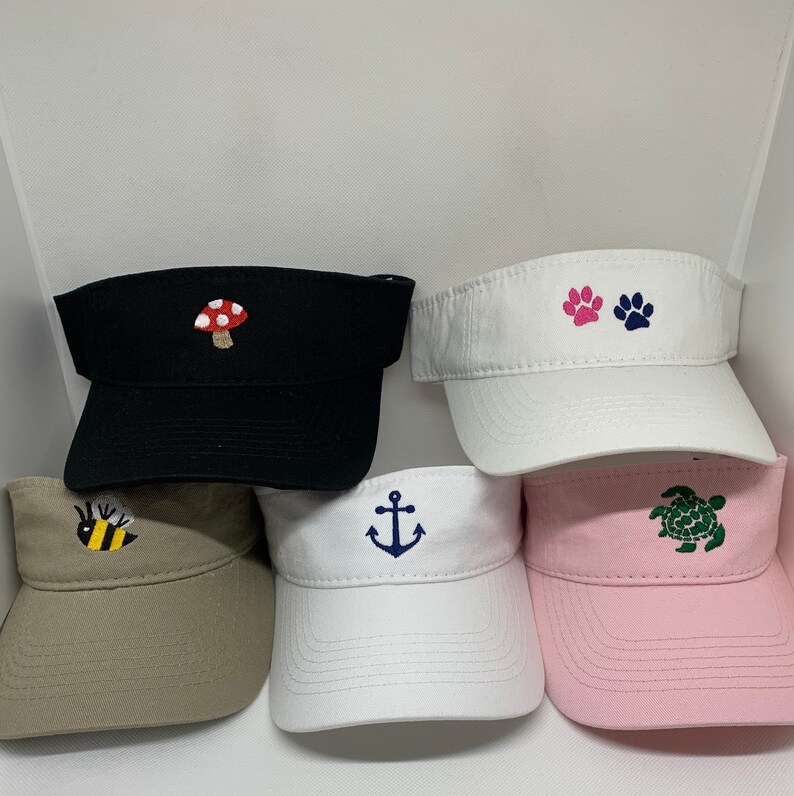 VISOR with Embroidered Mini Design custom visor mens visor Etsy