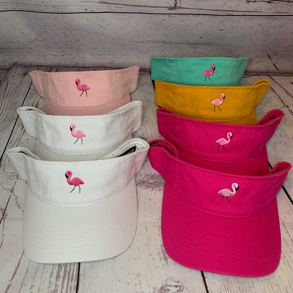 Flamingo Pre Embroidered visors