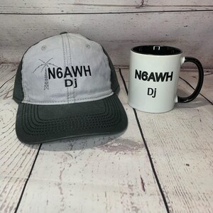 Cup and Ham Radio Callsign Hat Combo      Ham Radio Hats      Fathers Day   Amateur Radio. Ham Radio callsign