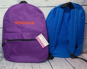 Backpack personalized youth Backpack   Embroidered Backpack    Monogrammed Backpack   kids backpack
