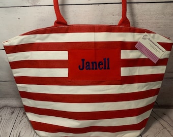 Beach Bag ONLY   personalized Monogrammed Tote Bag     Embroidered Totes      Pool Bags   Boat tote