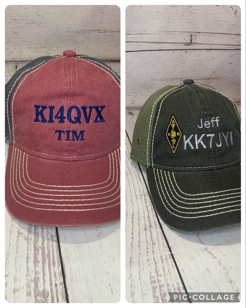 Ham Radio Embroidered Callsign Hat Amateur Radio Hats Custom - Etsy