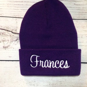 Custom Embroidered Beanie   Custom Text   Embroidered   Personalized Beanie   Custom Beanie Hat   Custom Embroidery