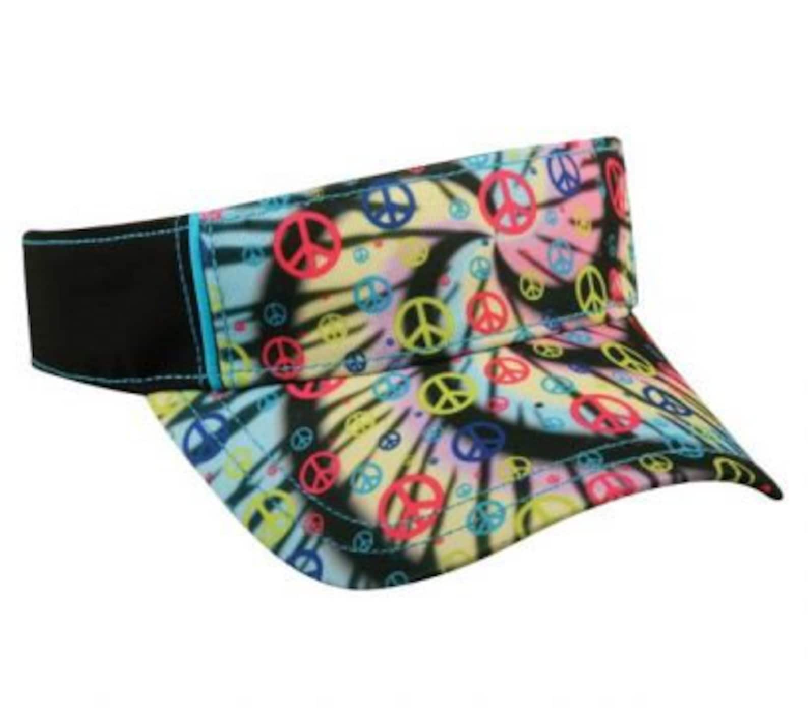 Leopard Print Visor Peace Tie Dye Visor Custom Embroidered Etsy