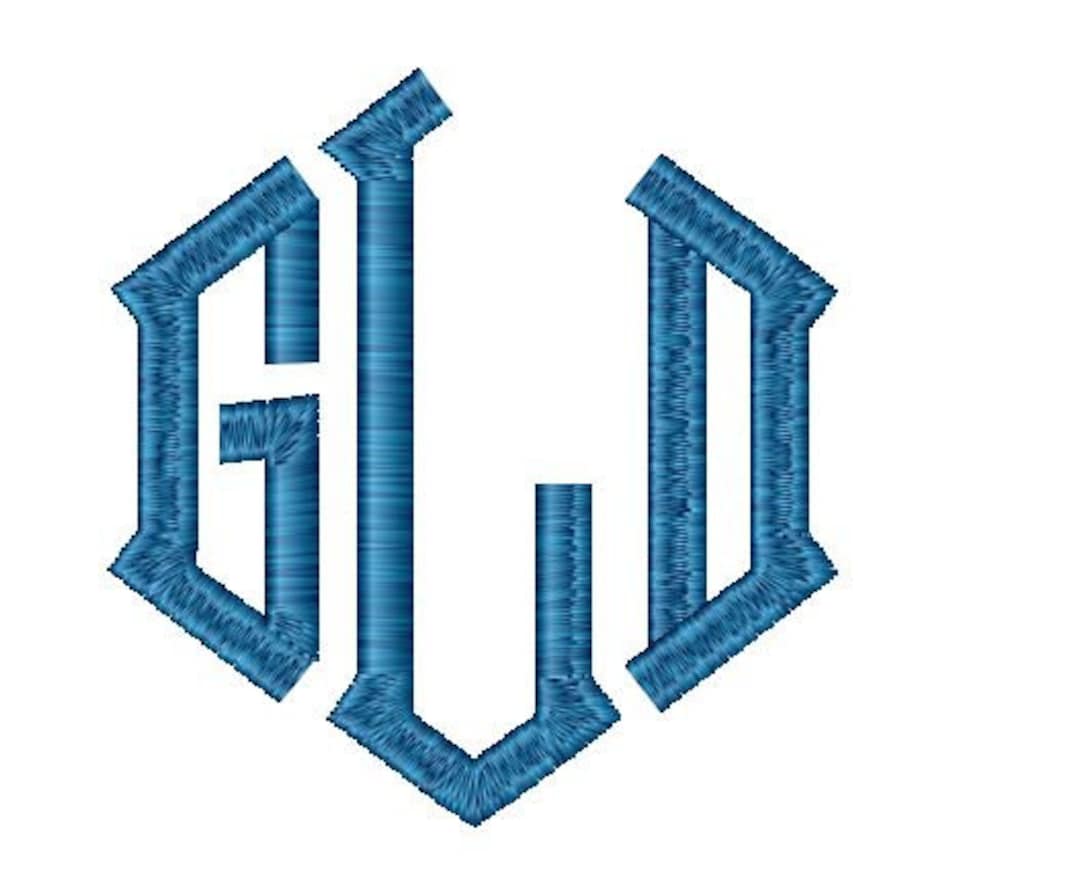 Custom Monogram Set up for Embroidery Diamond Monogram Embroidery