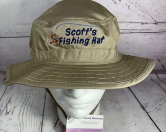 Fishing Boonie Hat Custom text Embroidery fishing hat Fathers Day Gift  Boating hat