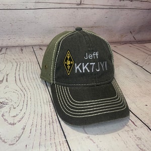 Ham Radio Embroidered Callsign Hat Amateur Radio Hats Custom - Etsy