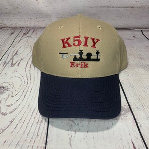 Ham Radio  CW KEY      Callsign Hats   Amateur Radio    Ham Radio Hats    Fathers Day    Custom Embroidery  Dad Hats    Morse Code hat
