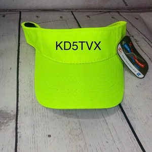 Ham Radio high Viz  callsign  visor Hat  Amateur Radio