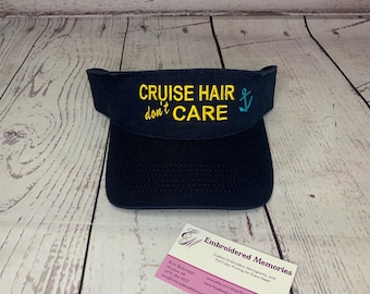 Cruise Hair Don’t Care & Anchor Embroidered Visor