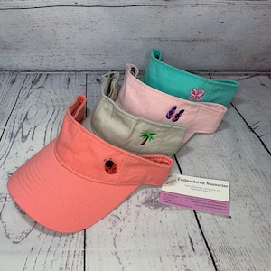 VISOR with Embroidered Mini Design   custom visor   mens visor   womens visor   embroidery   personalized  gift idea   anchors