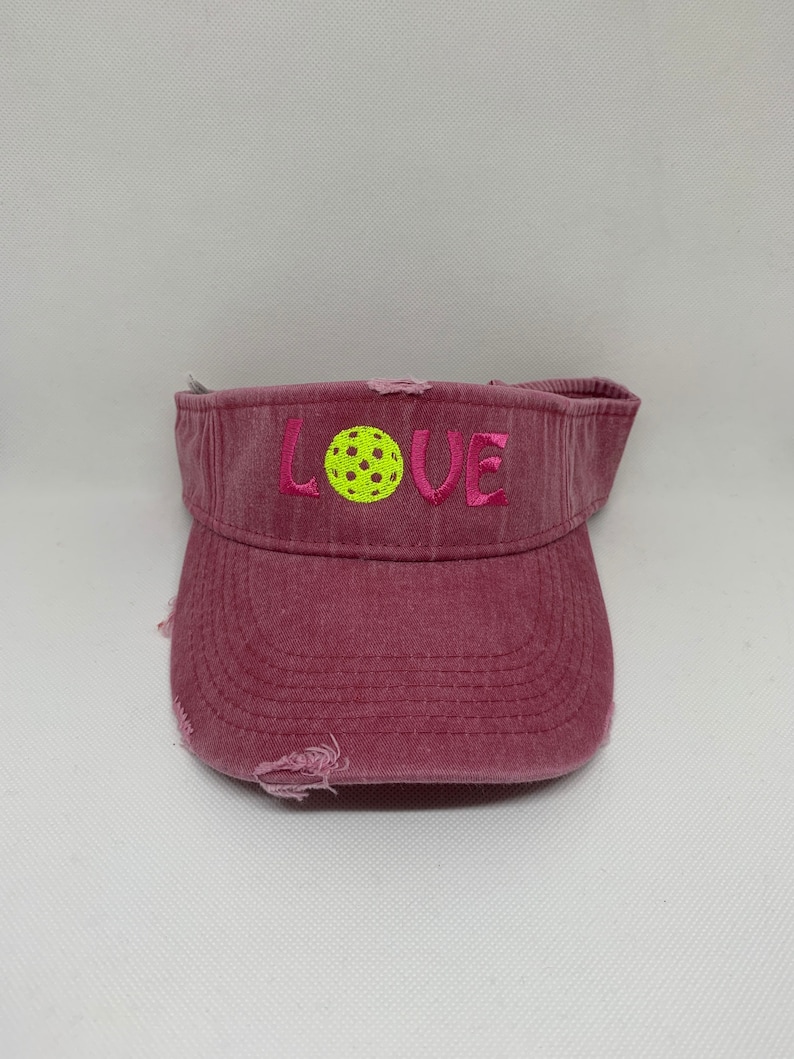 Custom Text Distressed VISORS Embroidered Visor Monogrammed Personalized visors personalized gift Mothers Day gift image 6