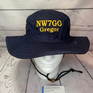 Ham Radio hat   Boonie Hat   Fast shipping custom embroidery   custom text      Amateur Radio   Callsign hat   ham radio