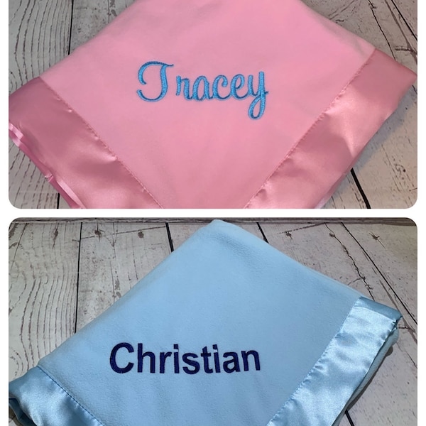 Satin Edge Baby Blanket Etsy