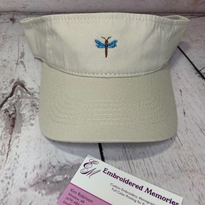 Dragonfly visor embroidered