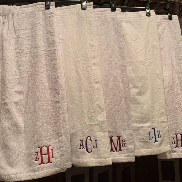 Bath Wrap personalized Monogrammed spa wrap Towel    Graduation gift.  Pool Towel Wrap   Towel wrap