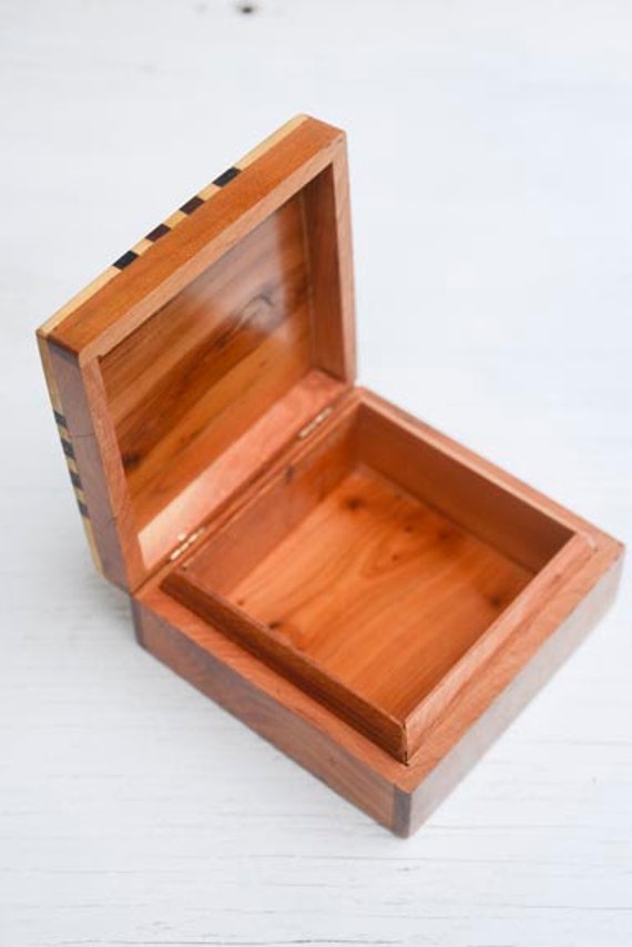 Wooden Inlaid Box Carved - image 3